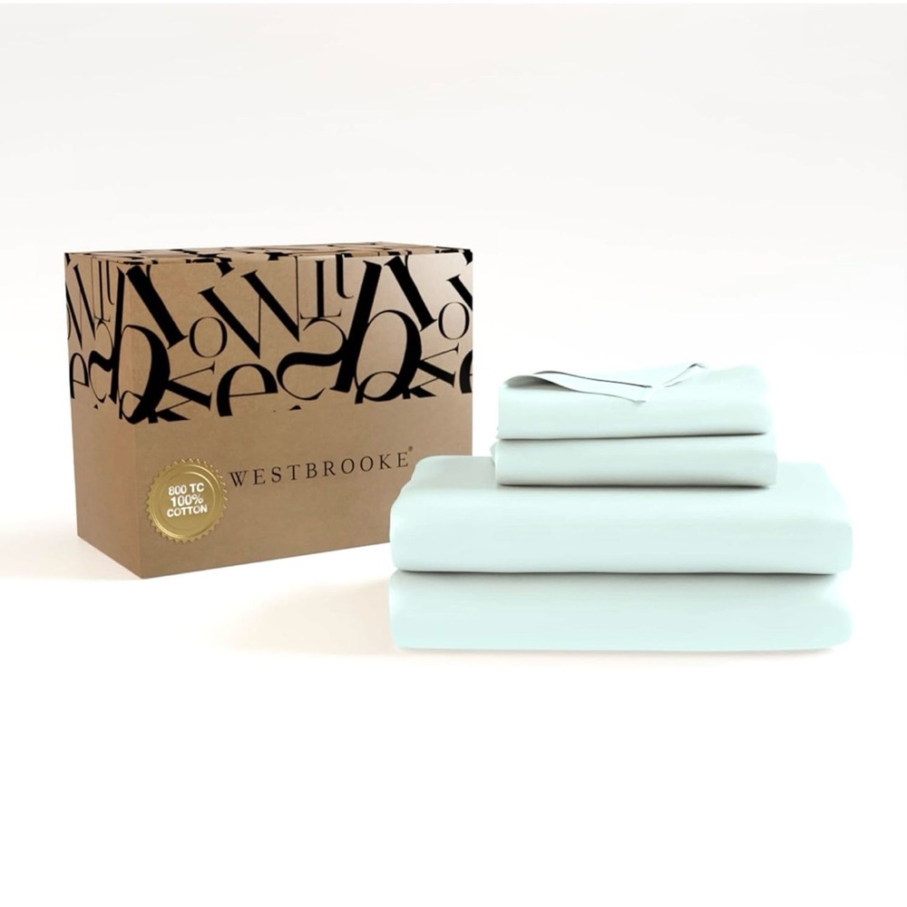 Light Blue King Size 800 TC Sheets